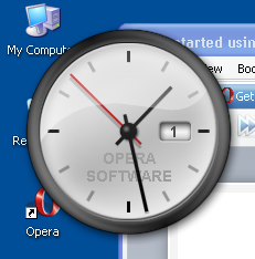 Le widget Horloge sur un bureau Windows
